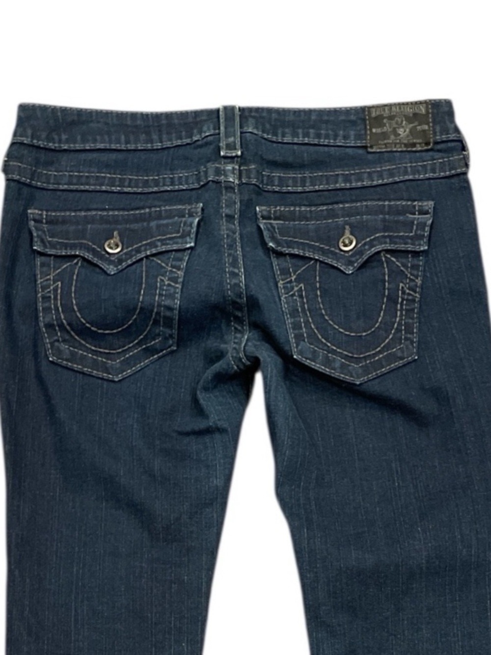 True Religion Becky Low Rise Straight Jeans 32 Tall 35” Y2K Dark Wash - Picture 7 of 11